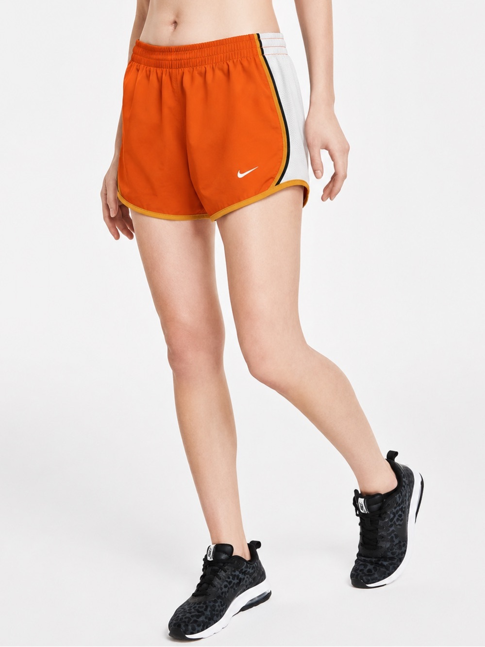 Nike Dri-FIT Tempo Running Shorts Orange White Mesh Lined Women’s XS